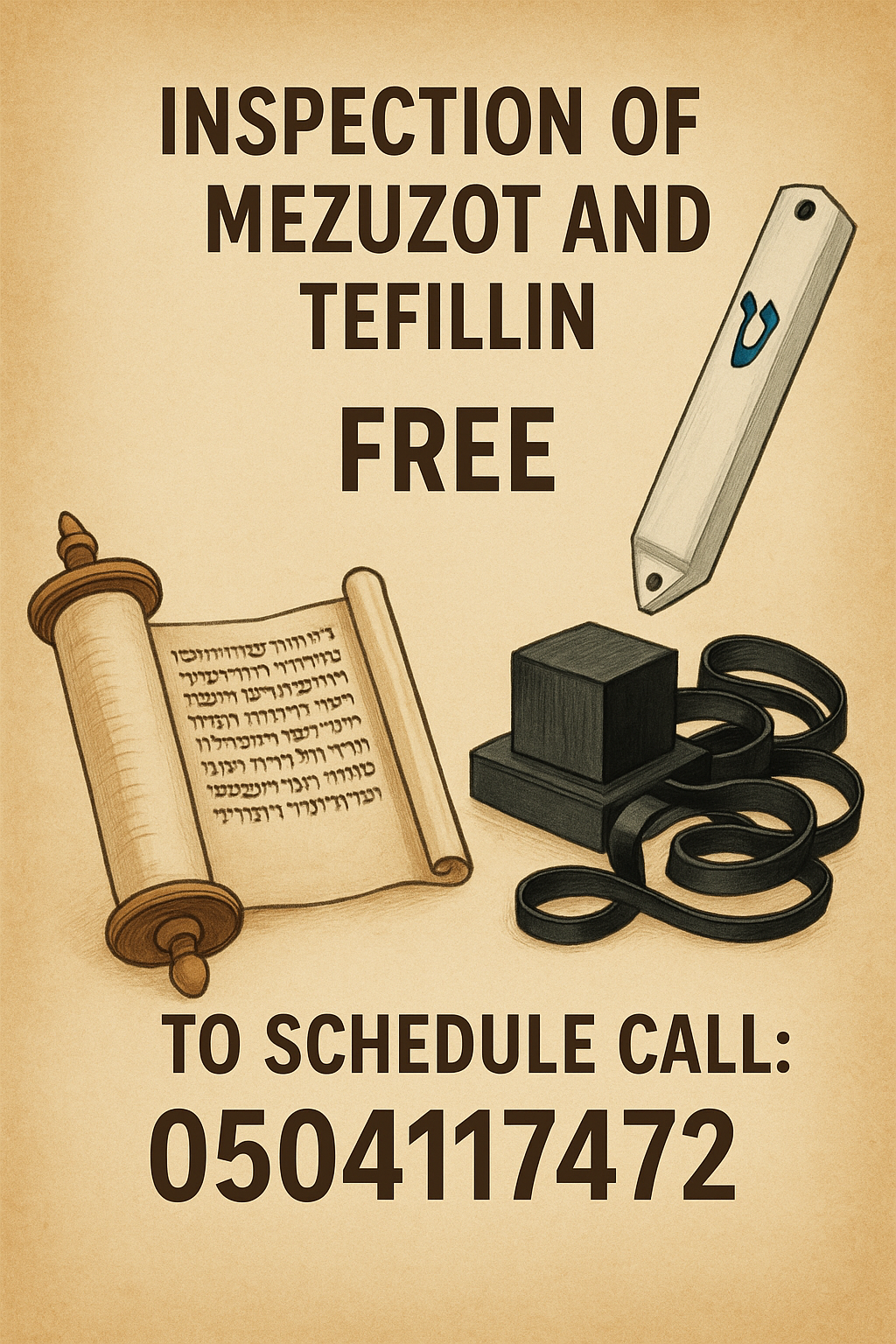 בדיקת מזוזות ותפילין חינם