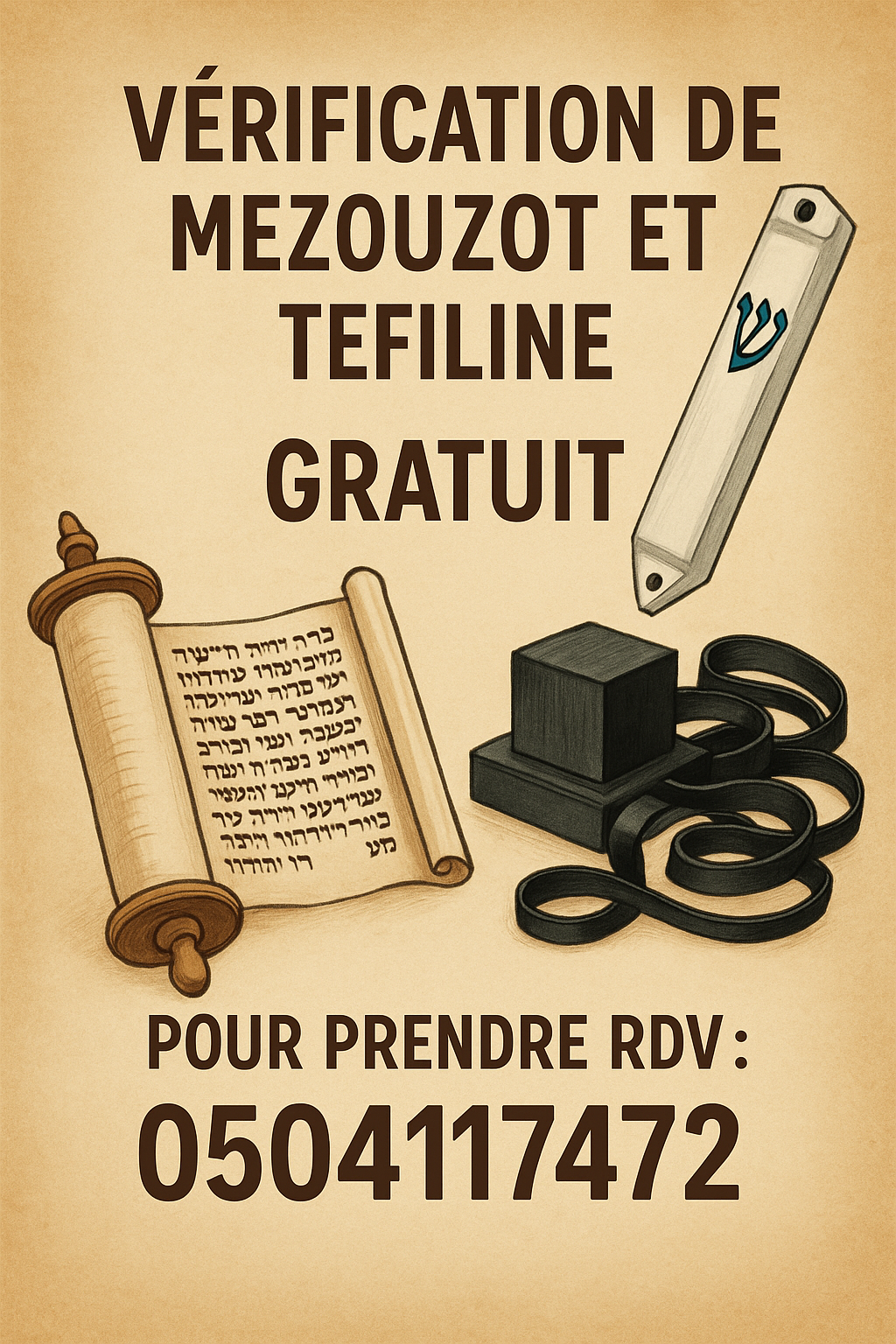 בדיקת מזוזות ותפילין חינם